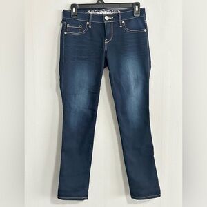 Dark Blue Women's Express Cropped Stretch Pull on Stella Jean leggings